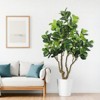 KWPZQEB 7FT H Artificial Banyan Tree, Large Faux Greenery with Natural Look Leaves, Tall Lush Faux Tree with Black Nursery Planter for Indoor, Outdoor - 3 of 4