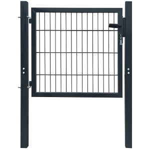 vidaXL 2D Fence Gate (Single) Anthracite Gray 41.7"x51.2" - 1 of 4