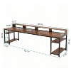 Gulches 78.7" Two Person Computer Desk with Monitor Stand & 4 Open Shelves, Home Office Double Workstation? - 3 of 3