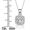 Guili Sterling Silver Pendant Necklace with Asscher-Cut CZ in Green, Gold, Red, White, Rose Gold, or Blue—A Unique and Radiant Design. - 4 of 4