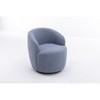 Lyngins Teddy/Velvet Swivel Accent Chair,Barrel Chair Armchair with Black Powder Coating Metal Ring,Modern Upholstered Chair for Bedroom,Living Room - 2 of 4