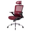 Ergonomic Mesh Office Chair-Adjustable Headrest with Flip-Up Arms, Tilt and lock Function, Lumbar Support and Blade Wheels, Metal legs-The Pop Home - 2 of 4