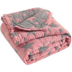 3 Layer Muslin Cotton Toddler Blanket, Super Soft and Warm Crib Blanket - NTBAY - 1 of 4