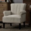 Airsurfer Accent Chair Rivet Tufted Polyester Armchair ,Cream - 4 of 4