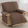Collections Etc Ultra Reversible Furniture Cover Protector Jumbo Recliner Chocolate/Tan - 2 of 4