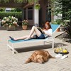 Outdoor All Weather Aluminum Adjustable Chaise Lounge Chair for Patio Beach Yard Pool - Crestlive Products - image 2 of 4