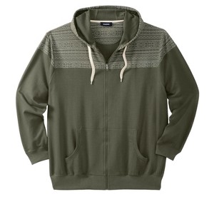 KingSize Men's Big & Tall French Terry Snow Lodge Hoodie - 1 of 4