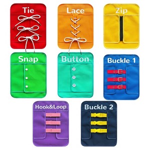 Etokfoks Montessori Busy Board 1 Piece Fine Motor Sensory Toy for Toddlers Learn to Dress Life Skills Early Learning Ages 2 3 4 5 - 1 of 4