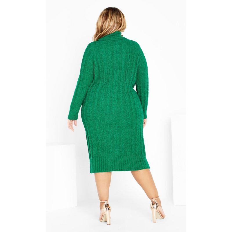 Women's Plus Size Kenzi Dress - greenstone |   CITY CHIC, 4 of 8