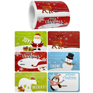 Wrapables Christmas Sticker Labels, Christmas Holiday Adhesive Gift Tags for Gifts & Stationery, Arctic Joy - 1 of 4