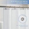 Fabric Shower Curtain Liners 4 Pack - 72x72, Washable Water Resistant, Soft Hotel Quality, White, Includes 8 Magnets - 4 of 4