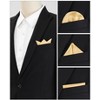 INSPIRE CHIC Men's Wedding Party Solid Color Self-Folded Pocket Squares - 4 of 4