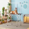 Dog Pet Grooming Table Heavy Duty Adjustable with Overhead Arm, Two Grooming Noose Mesh Tray - 2 of 4