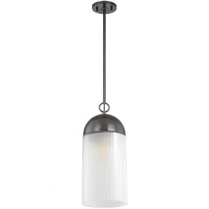 Mitzi Emory 1 - Light Pendant in  Old Bronze Clear Ribbed Shade - 1 of 1