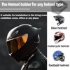 Helmet Rack, Aluminium Double Helmet Placement Rack - Triple Tray for 3 Helmets, Gloves & Gear Storage - 4 of 4