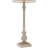 Regency Hill Loreno Traditional Buffet Table Lamps 24" High Set of 2 Whitewashed Oatmeal Linen Drum Shade for Bedroom Living Nightstand Family Room - 4 of 4