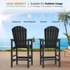 Karl Home | 28.7 in. HDPE Outdoor Tall Adirondack Bar Chair With Cup Holder - 3 of 4
