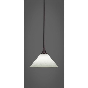 Toltec Lighting Any 1 - Light Pendant in  Espresso with 10" White Muslin Shade - 1 of 1