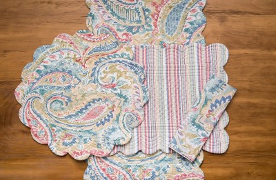 Maisie Multi-Color Cotton Paisley Table Runner