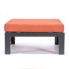 LeisureMod Chelsea Outdoor Patio Ottomans Set of 2, Black Aluminum with Cushions – Weather-Resistant Footstools for Patio and Garden - 4 of 4
