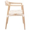 Munro Leather Woven Accent Chair - ACH1005 - Safavieh - 4 of 4