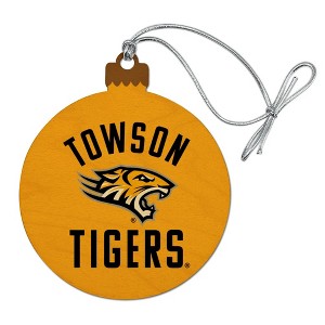 Towson University Tigers Wood Christmas Tree Holiday Ornament - 1 of 4