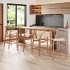 Wooakway 17.5" 20" 39.4" Fully Assembled Wishbone Barstool, Weave Counter Height Bar Stool for Kitchen Island - 4 of 4