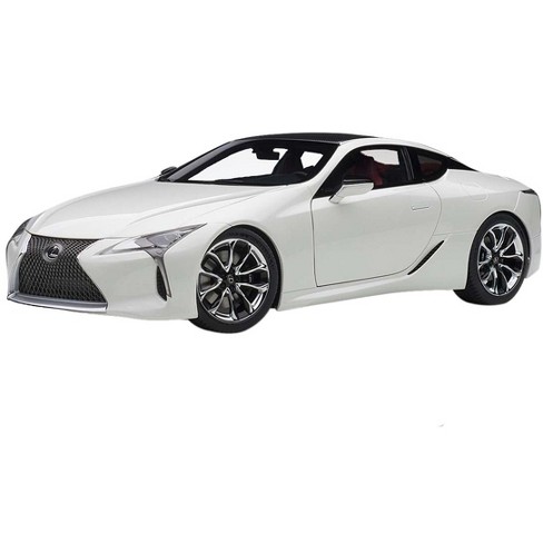 Lexus Lc500 Metallic White With Dark Rose Interior And Carbon Top 1 18 Model Car By Autoart