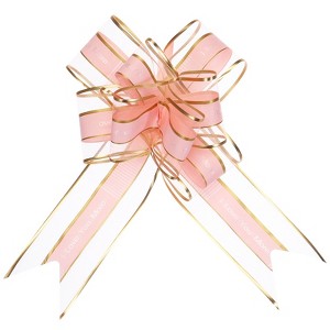 Unique Bargains Love You Pattern Gift Wrapping Large Pull Bows for Wedding 10 Pcs - 1 of 4