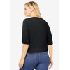 Woman Within Plus Size Rib Trim Cardigan Shrug - 3 of 4