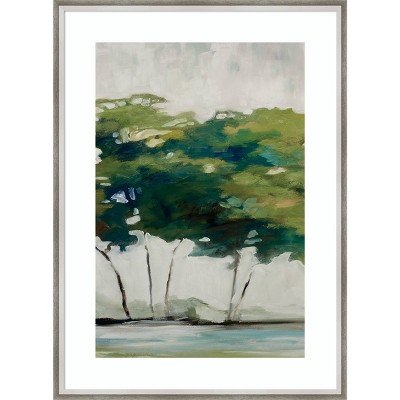 22" x 30" Late Summer Trees II by Jacqueline Ellens Framed Wall Art Print - Amanti Art