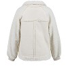 Coolmee Women's Faux Fur Jacket Lapel Cardigan Shrug Winter Fluffy Faux Fur Coat - 2 of 4