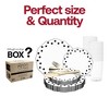 Smarty Had A Party White w/ Black Dots Blossom Plastic Wedding Set - 120 Sets - 3 of 4