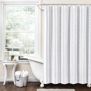 72"x72" Hygge Striped Single Shower Curtain - Lush Décor - 1 of 4