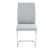 FONTOI 8PCS Arch Dining Chairs with High Resilience, Dining Chair with Arched Metal Legs for Living Room, Gray&Silver, 21.6"*39"*17.3" - 4 of 4