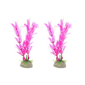 Unique Bargains Aquarium Plastic Plants Tree for Fish Tank Landscape Decoration 2 Pcs - 1 of 4
