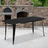 Emma and Oliver Commercial 31.5" x 63" Rectangular Colorful Metal Indoor-Outdoor Dining Table - 2 of 4