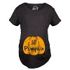 Maternity Lil Pumpkin Pregnancy Fall Baby Halloween Cute T-Shirt - Crazy Dog Maternity T Shirt - 3 of 4