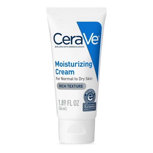 CeraVe Moisturizing Cream, Body and Face Moisturizer for Dry Skin Travel Size - 1.89 fl oz - image 1 of 4
