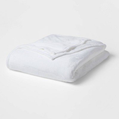 White 2025 fleece throw