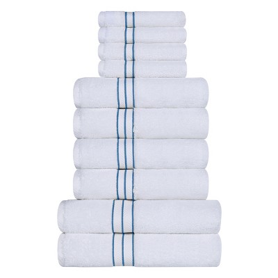 Premium Cotton Solid Plush Heavyweight Hotel Luxury Towel Set by Blue Nile Mills