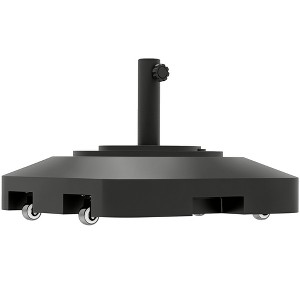 Outsunny Round Patio Umbrella Base with Wheels, 44 lbs Resin Umbrella Stand Base, Patio Umbrella Holder for 1.3"/1.5"/1.9" Umbrella Poles - 1 of 4
