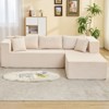 Mjkone W106'' Modern 2-Piece Free Combination Corduroy Upholstered L-Shaped Modular Sectional Sofa With Right Chaise And Pillows - 2 of 4