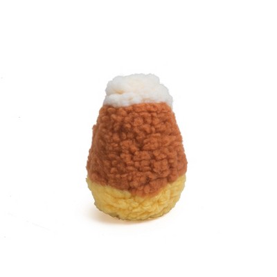 HuggleHounds HuggleFleece Soft and Durable Toys for Dogs, Candy Corn, Large