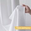 Waffle No Hooks Shower Curtain with Snap in Liner Cotton Blend Fabric Bathroom Hotel Quality White 71 Wx 74 L - 4 of 4