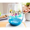 Silver Buffalo The Golden Girls "Stay Golden" Teardrop Blue Stemless Wine Glass | Holds 20 Ounces - 2 of 4