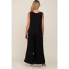 Pinkblush Black Deep V Sleeveless Wide Leg Maternity Jumpsuit - 3 of 4