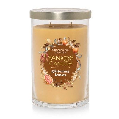 Signature Large Tumbler Glistening Leaves Candle 20oz - Yankee Candle