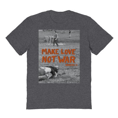 Woodstock Men's Make Love Not War Short Sleeve Graphic Cotton T-Shirt