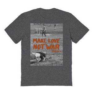 Woodstock Men's Make Love Not War Short Sleeve Graphic Cotton T-Shirt - 1 of 1